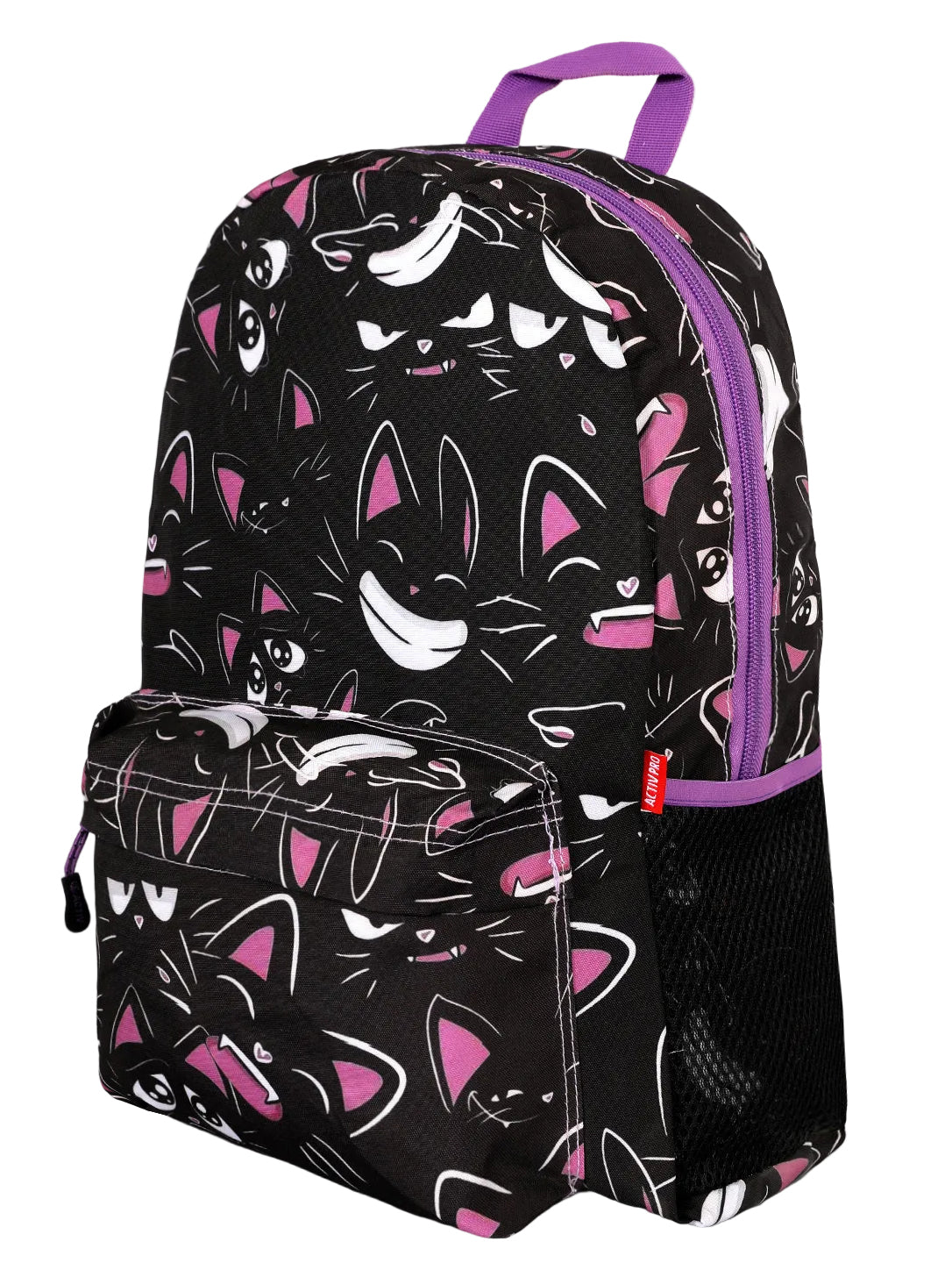 Cute Black Cat All-Over Print Casual & School Backpack