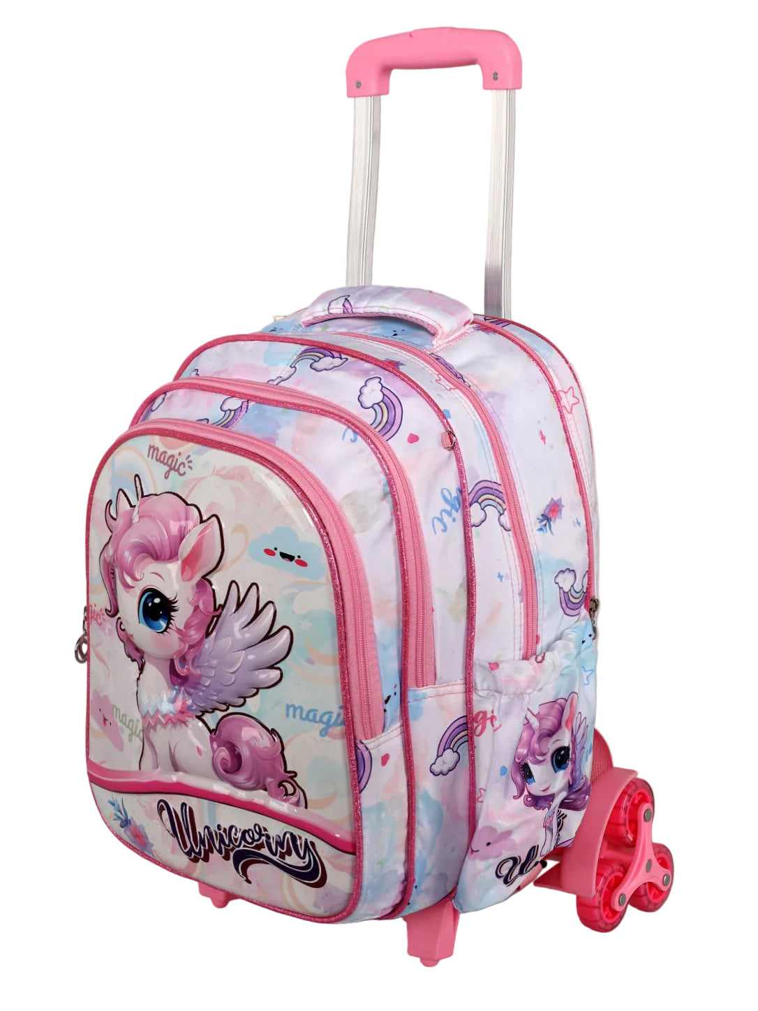 Barbie Pink Glam Wheeled School Backpack
