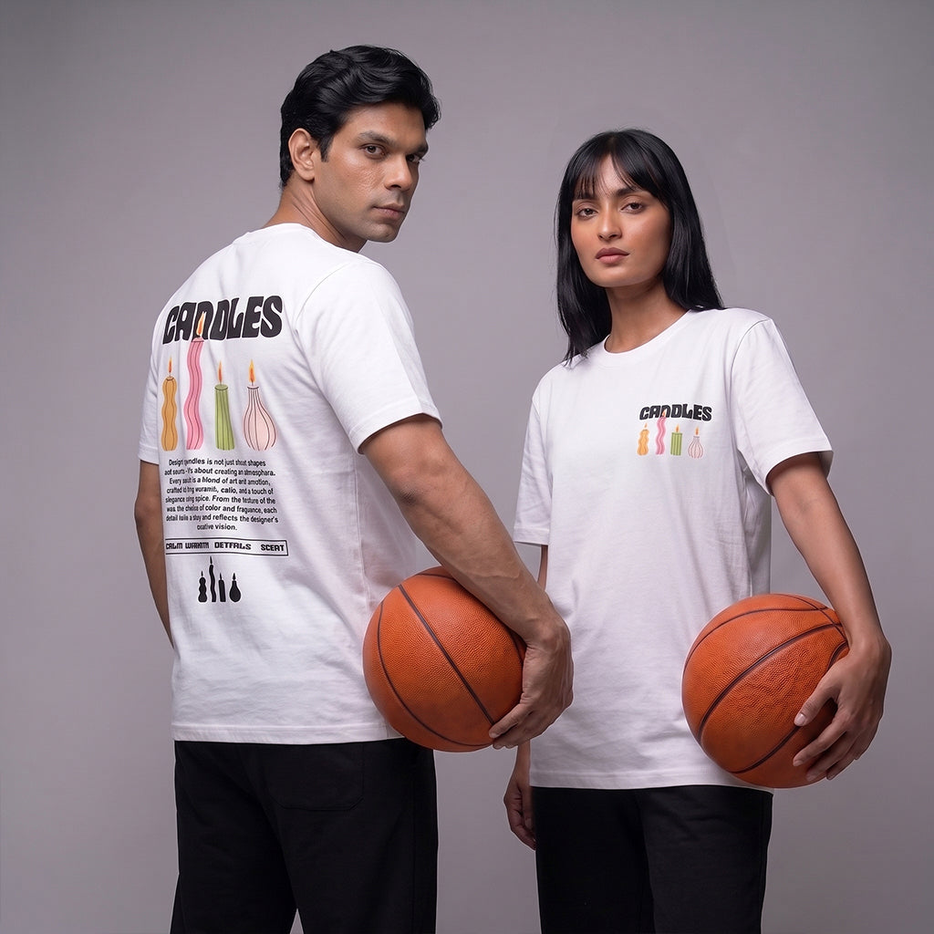 Unisex "Candles" Oversized T-Shirt
