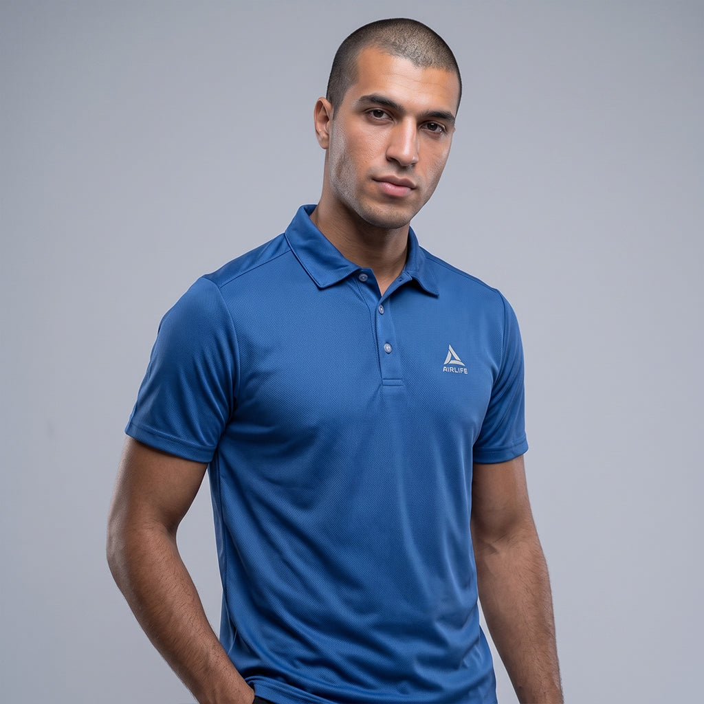 AIRLIFE BASIC SPORTS POLO - SKYBLUE