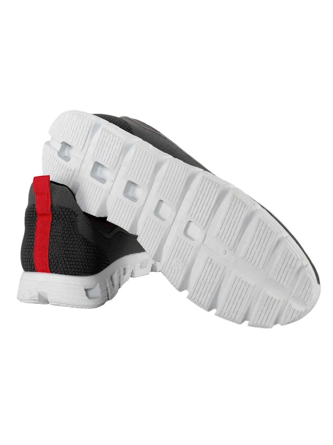 Airlife Men's Dark Grey & Red Mesh Athletic Running Shoes