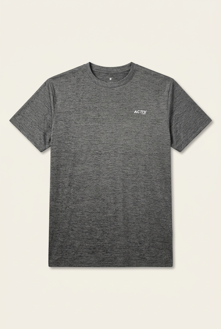 Men's ACTIV NEO Short-Sleeve Performance Athletic T-Shirt – Heather Charcoal Grey