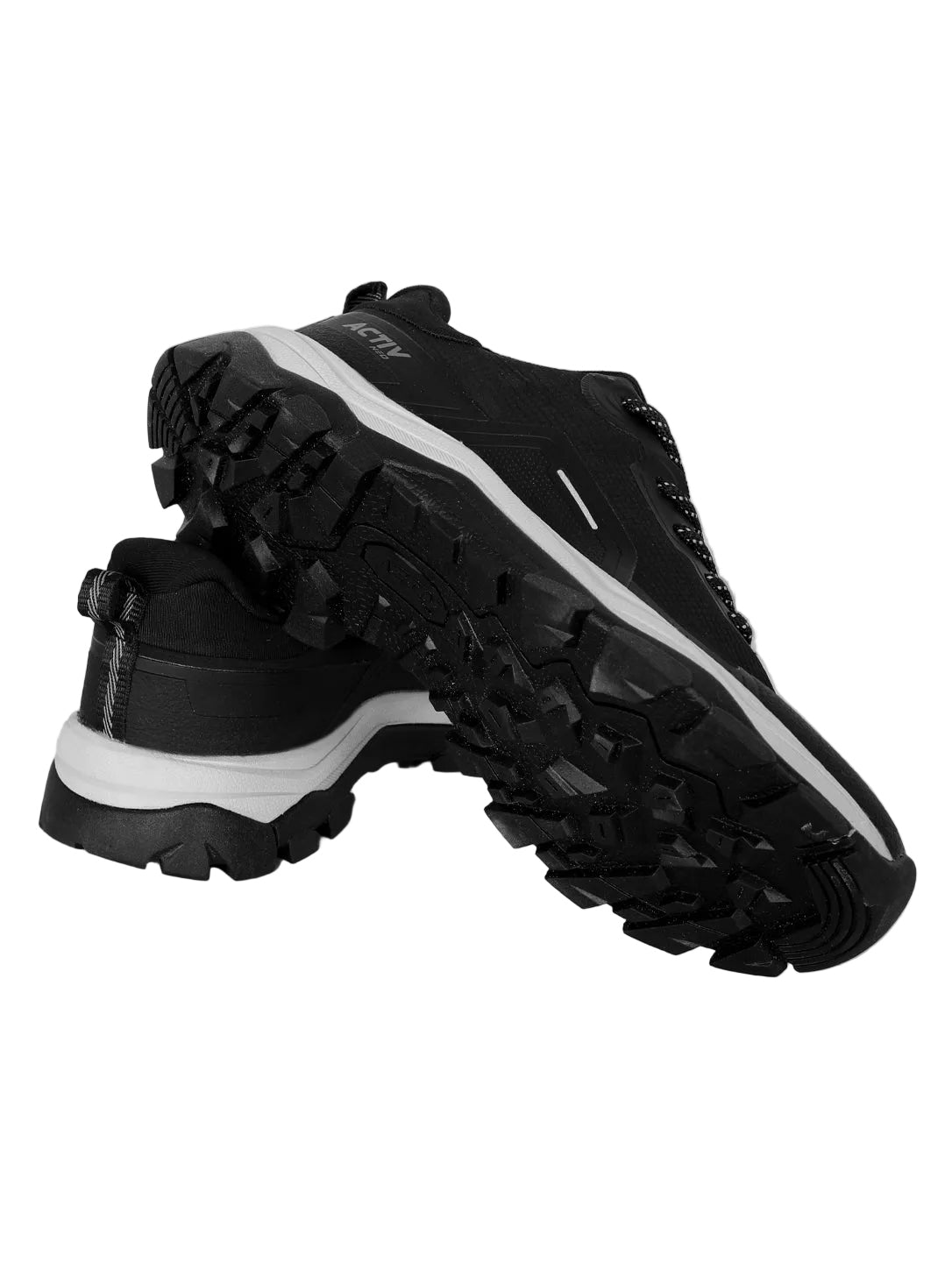 ACTIV Men's Black Trail Running Shoes – Rugged All-Terrain Athletic Sneakers