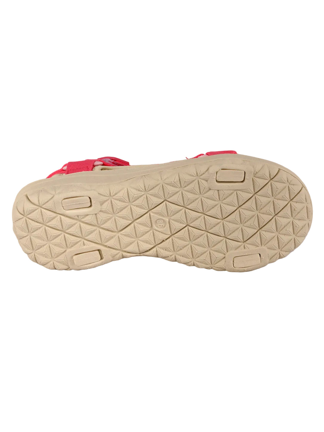 Sporty Pink & Beige Adjustable Strap Sandals