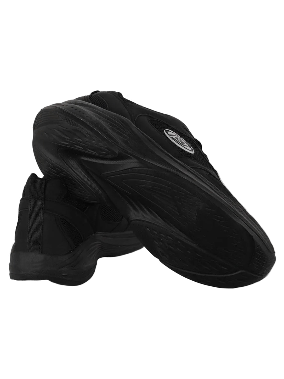 Classic All-Black Chunky Athletic Sneakers