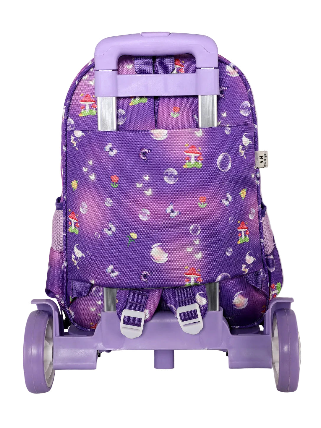Kids 3D Cartoon Character Trolley School Backpack with Wheels (Multiple Designs)