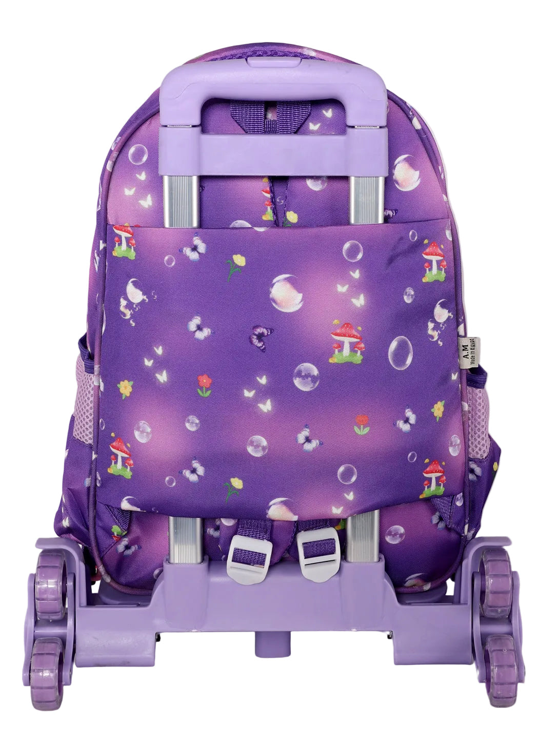 Kids 3D Cartoon Character Trolley School Backpack with Wheels (Multiple Designs)