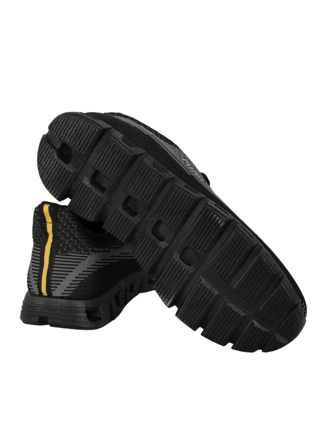 Men's Breathable Knit Running Shoes with Hollow Cushioning Sole