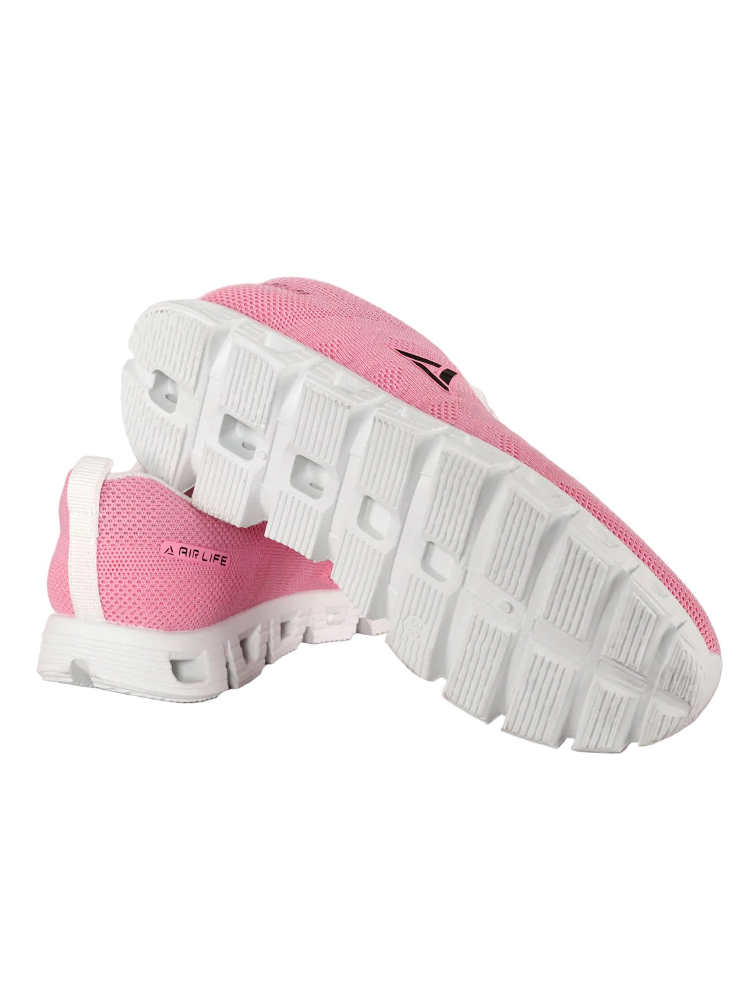 Airlife Women's Pink & White Mesh Athletic Running Shoes