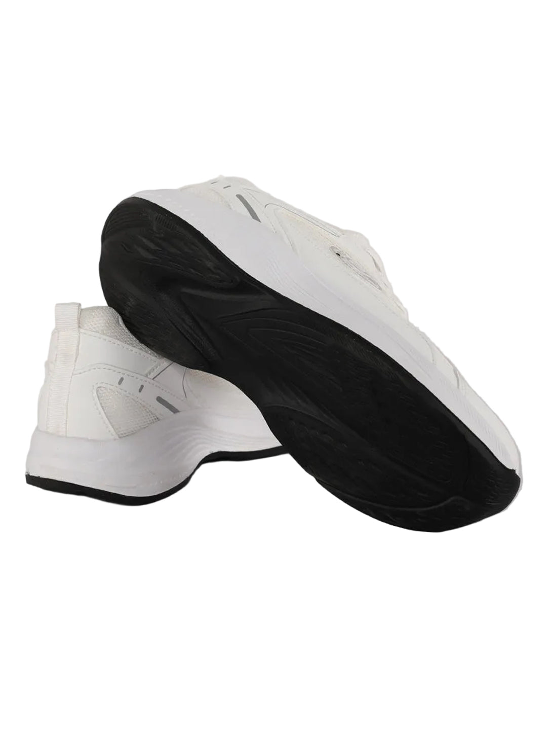 Classic White & Silver Chunky Athletic Sneakers