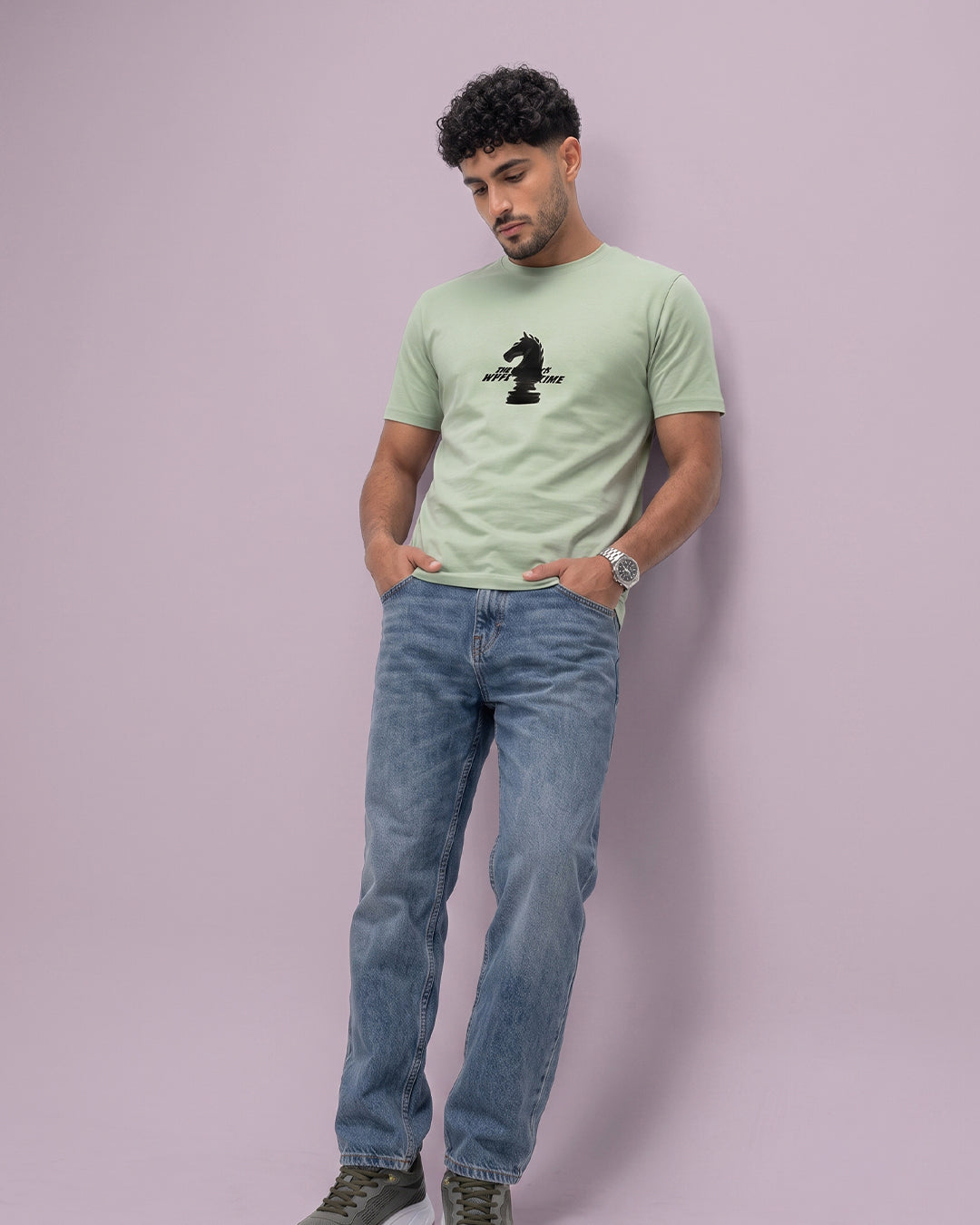 ACTIV GRAPHIC R.NECK T-SHIRT - MINT