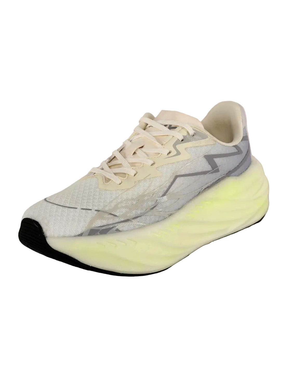 Lightweight Cream & Silver Athletic Running Shoes