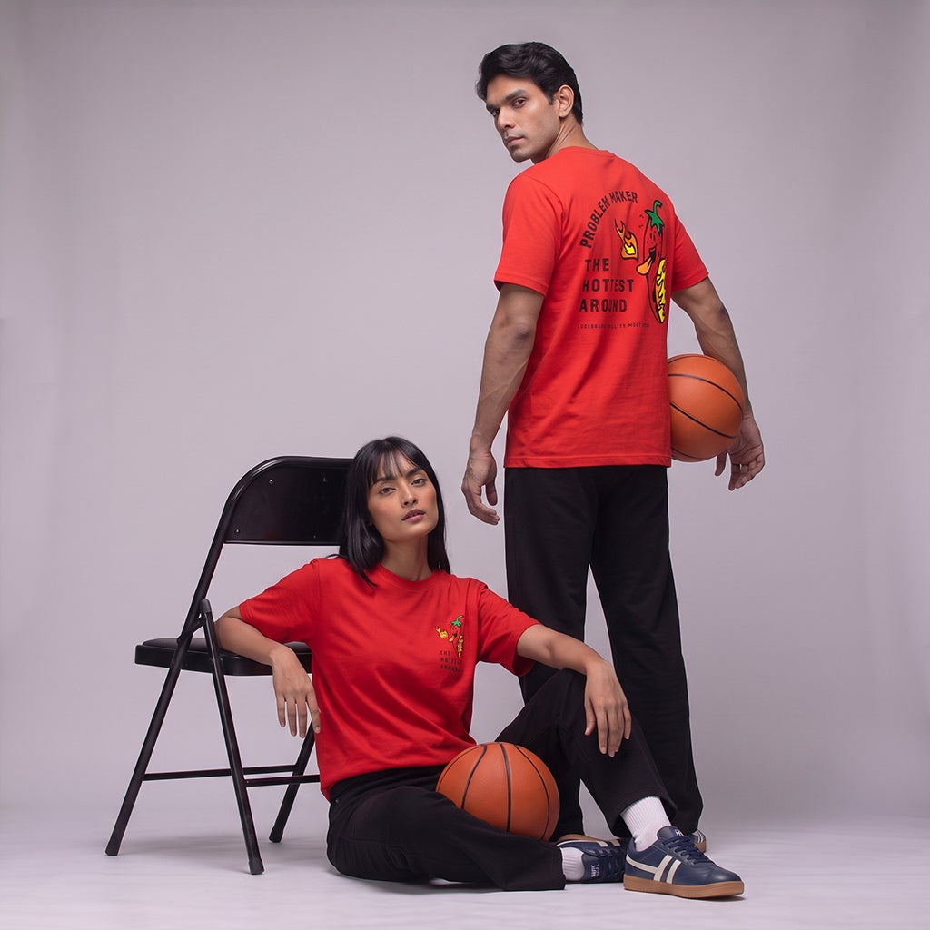 Unisex "The Hottest Around" Oversized T-Shirt