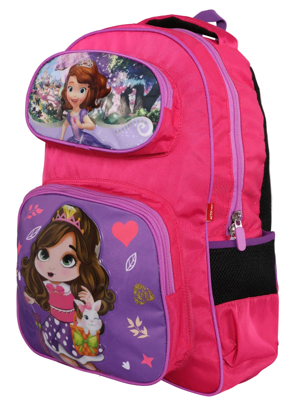 Kids Princess Cartoon Character School Backpack for Girls