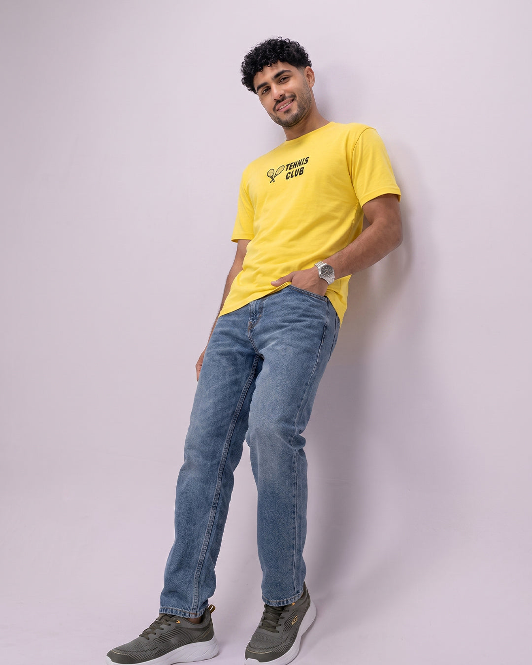 ACTIV GRAPHIC R.NECK -OVRSIZE T-SHIRT - YELLOW