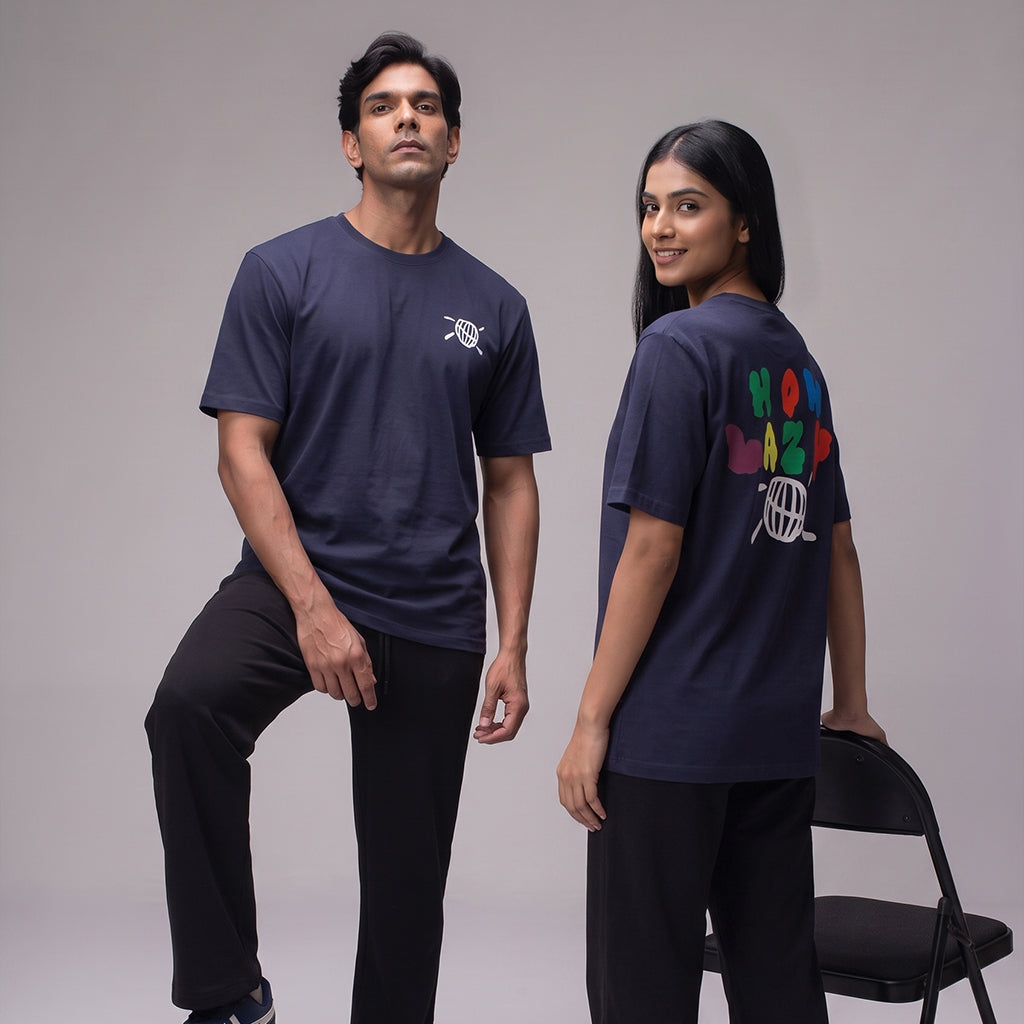 ACTIV GRAPHIC R.NECK T-SHIRT - L.NAVY