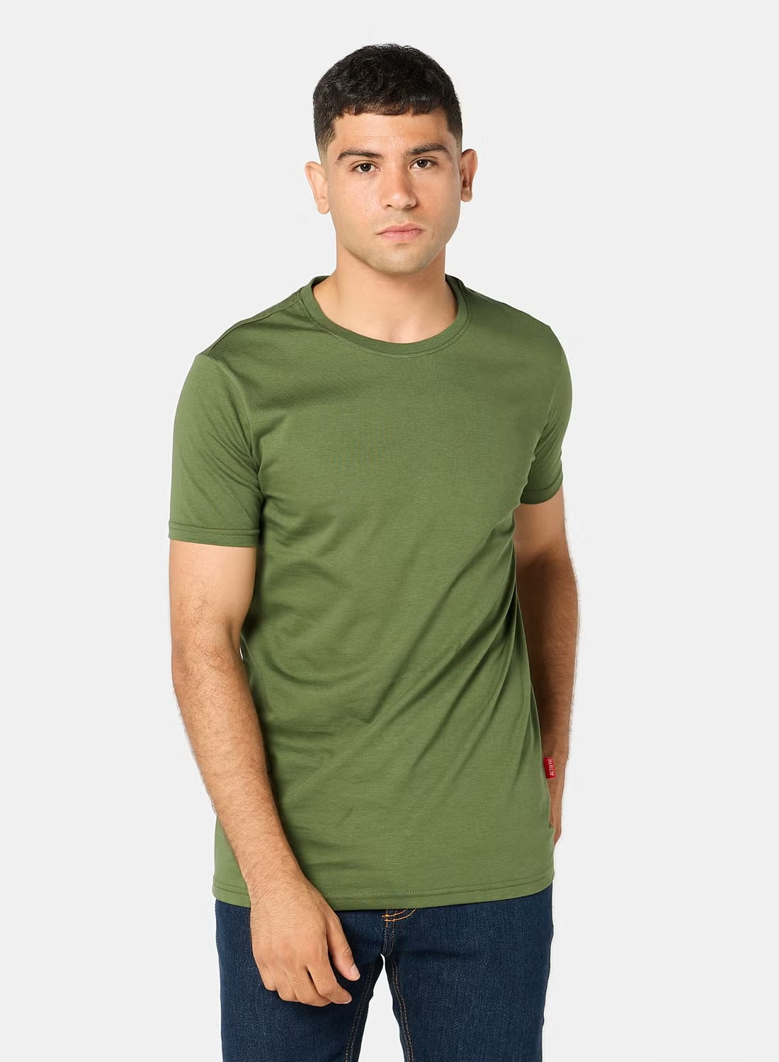 ACTIV BASIC R.NECK T-SHIRT - OLIVE