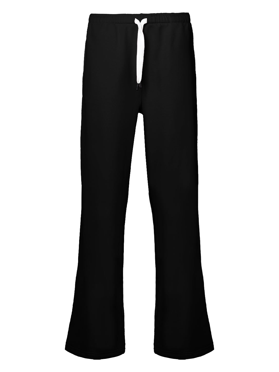 Men's Black Straight-Leg Sweatpants – Elastic Drawstring Waist Athletic Track Pants