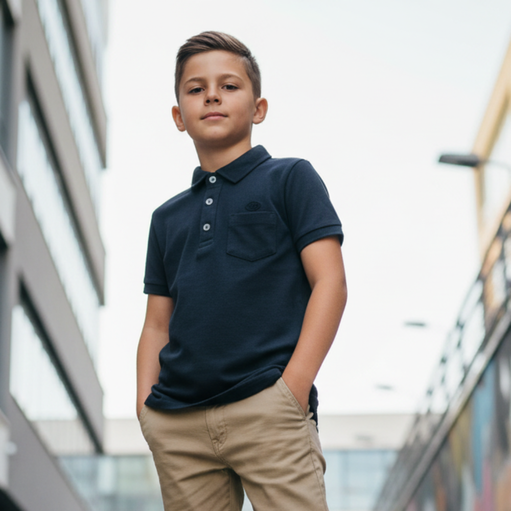 بولو أكتيف بناتي طويل - D.GREY