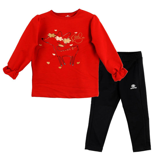 ACTIV GIRLS S.MILTON PAJAMA - RED PJMFW23-97171 Activ Abou Alaa