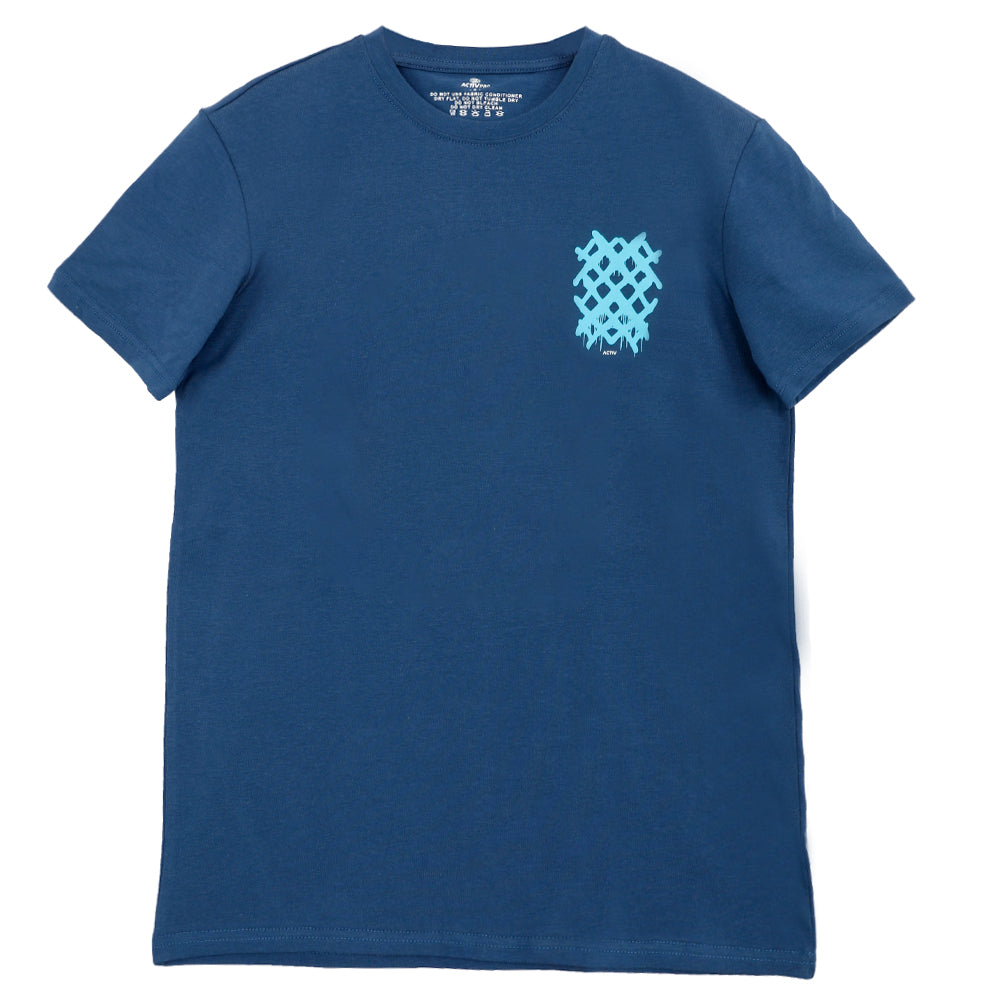 ACTIV GRAPHIC R.NECK T-SHIRT - INDIGO TSSS23-29085 Activ Abou Alaa