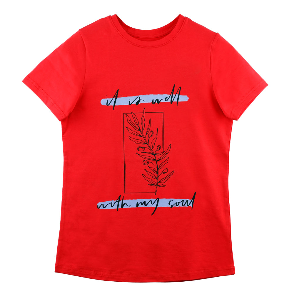 ACTIV GRAPHIC R.NECK T-SHIRT - RED TSSS23-29161 Activ Abou Alaa