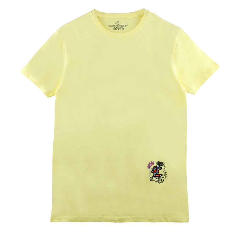 ACTIV GRAPHIC R.NECK T-SHIRT - YELLOW TSSS23-29138 Activ Abou Alaa