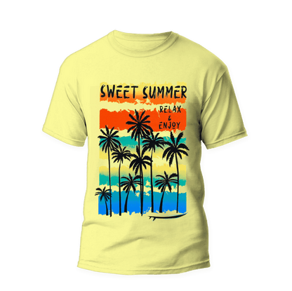 ACTIV HAWAII R.NECK T-SHIRT - YELLOW TSSS23-29037 Activ Abou Alaa