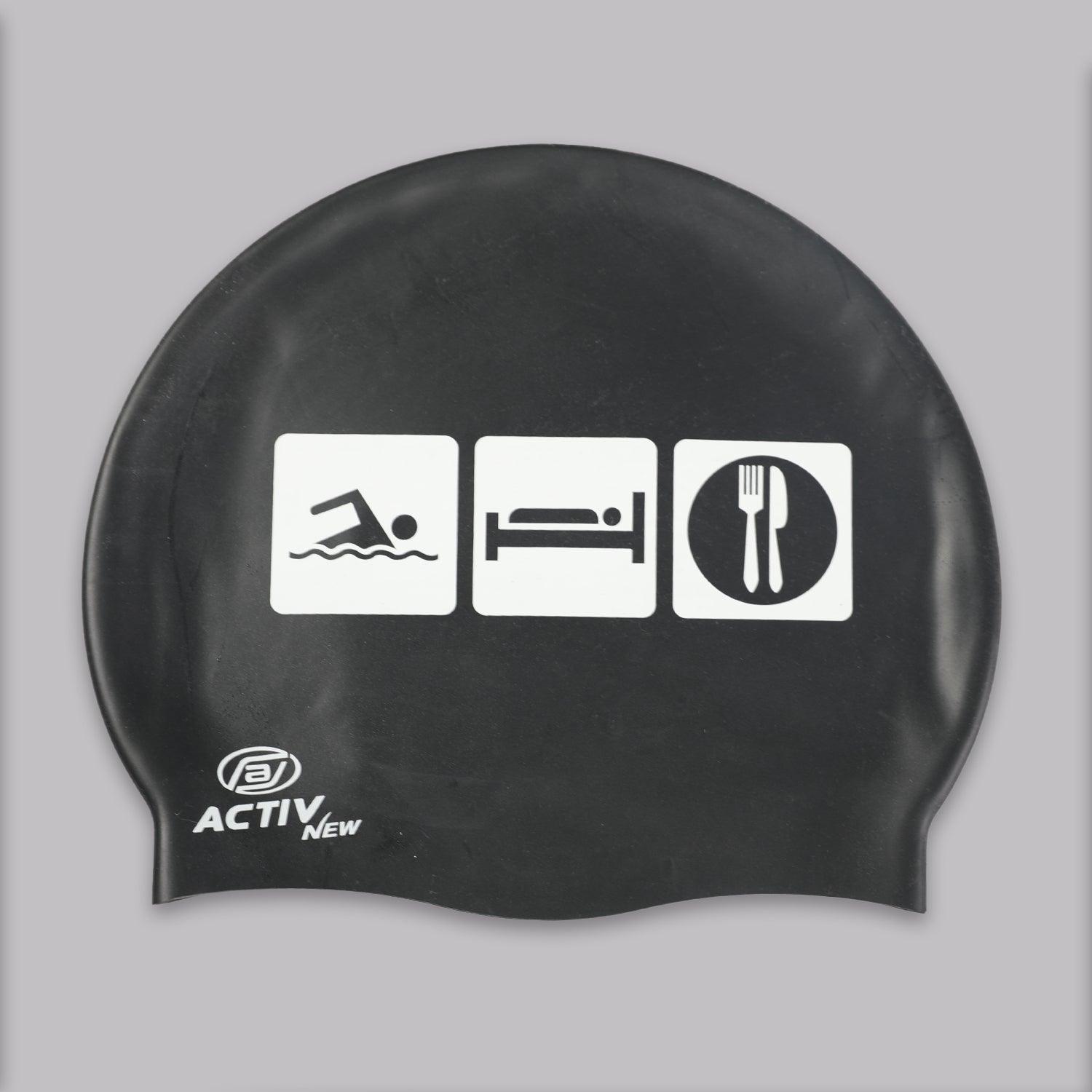 ACTIV Kids Swimming cap - Black cp533 Activ Abou Alaa