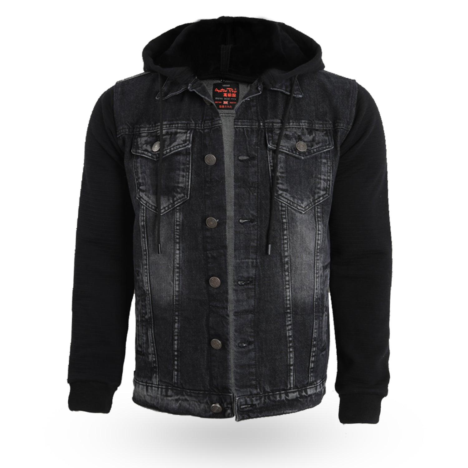 ACTIV MEN HOODIE JEANS JACKET BLACK Activ Abou Alaa