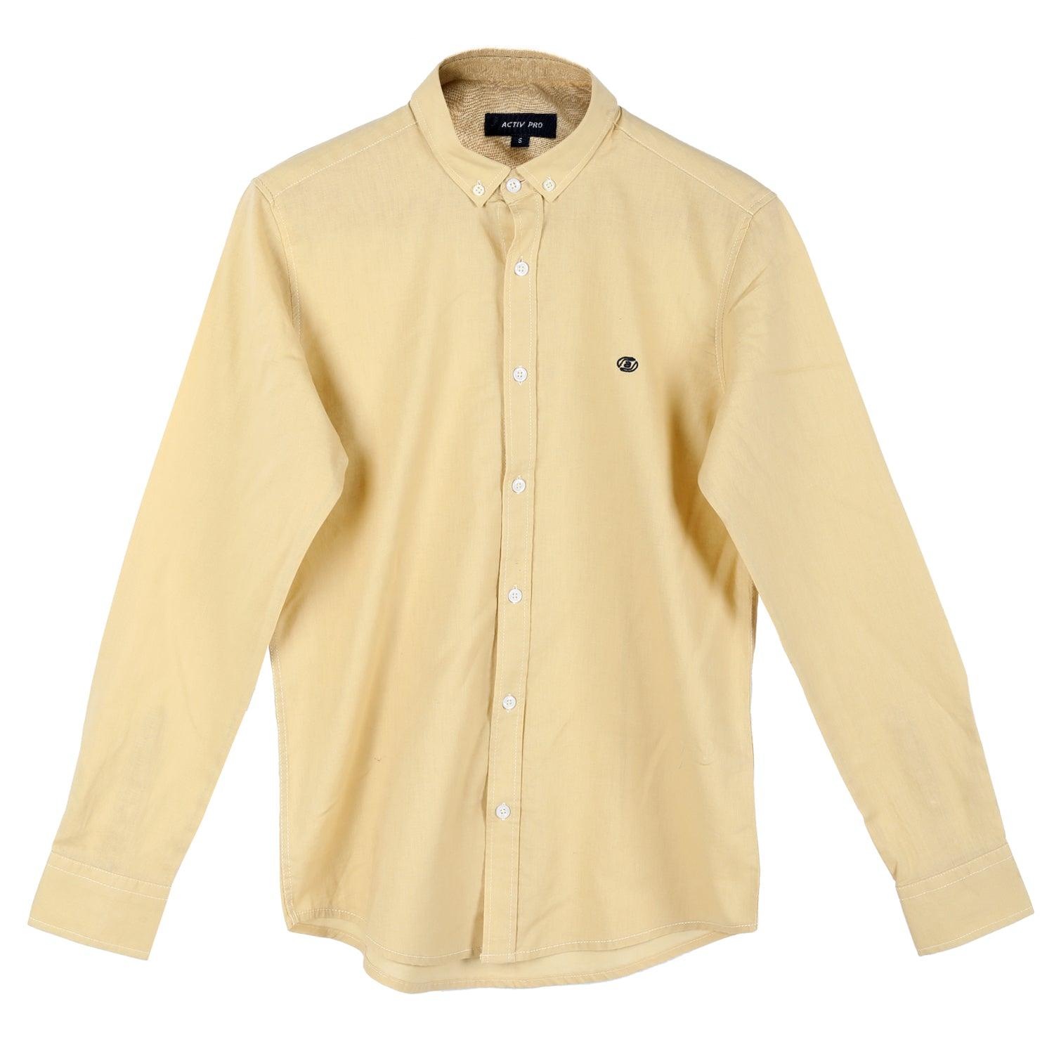 ACTIV MEN L/S SHIRT - BEIGE SHSS22-8846 Activ Abou Alaa