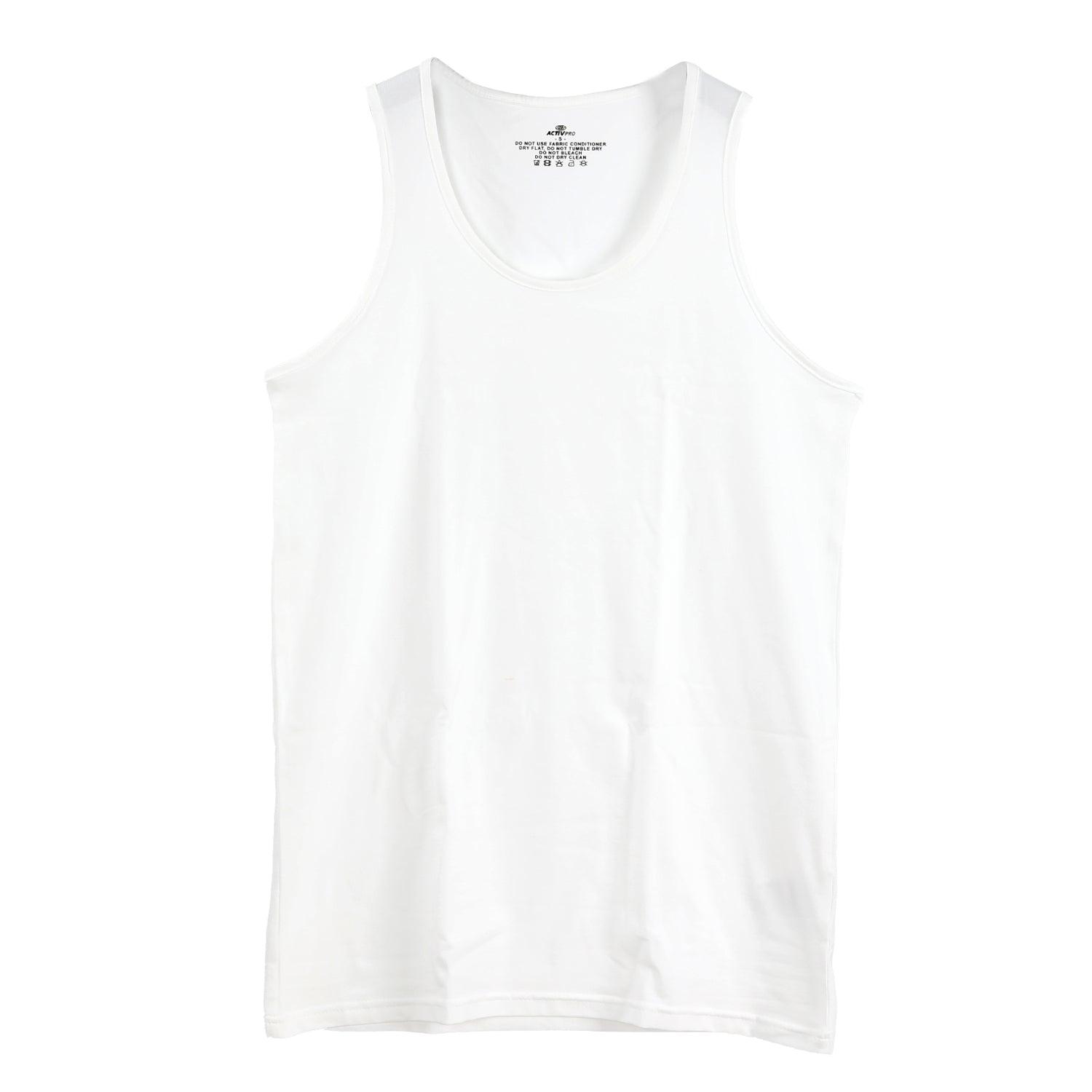 ACTIV MEN PLAIN TANKTOP *2 - WHITE TN22-40181 Activ Abou Alaa