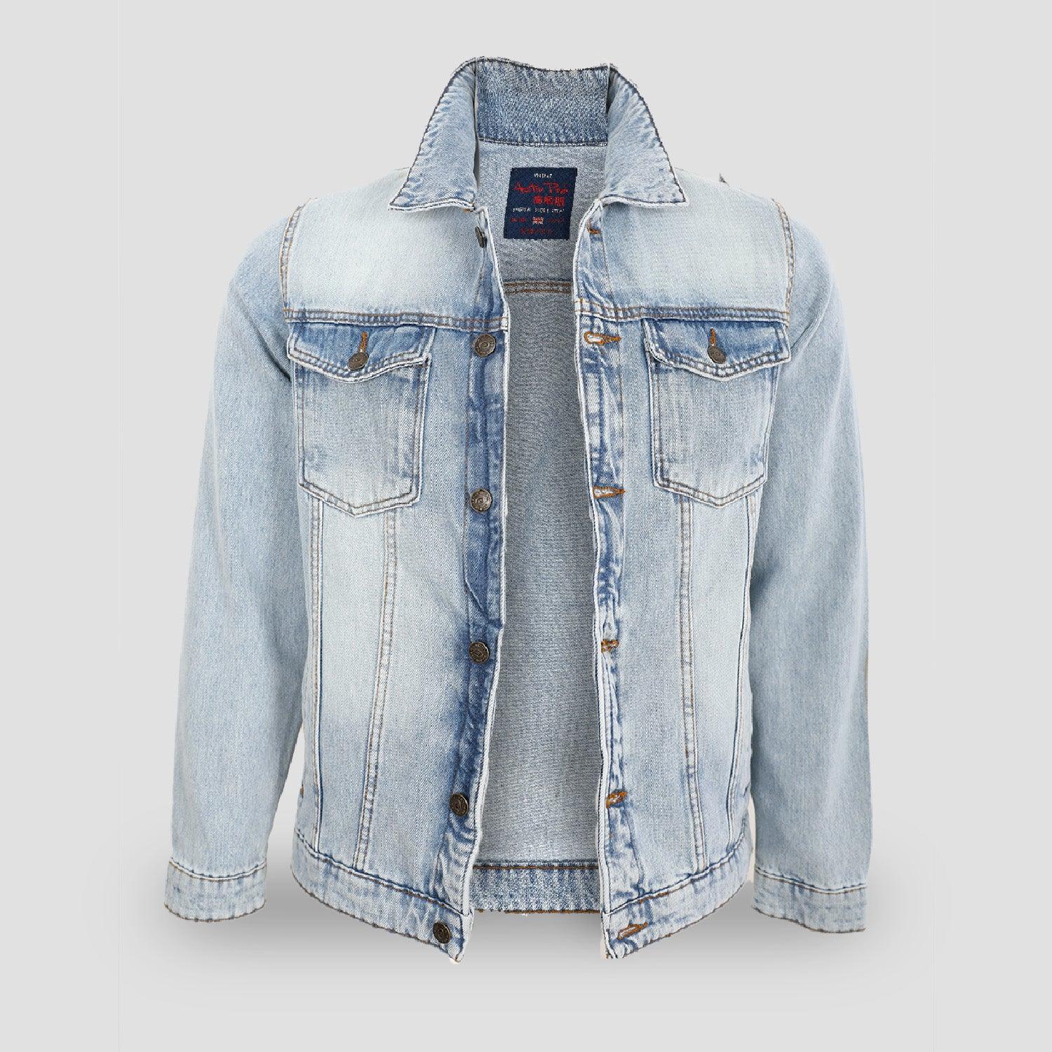 Mens jean hot sale jacket hollister