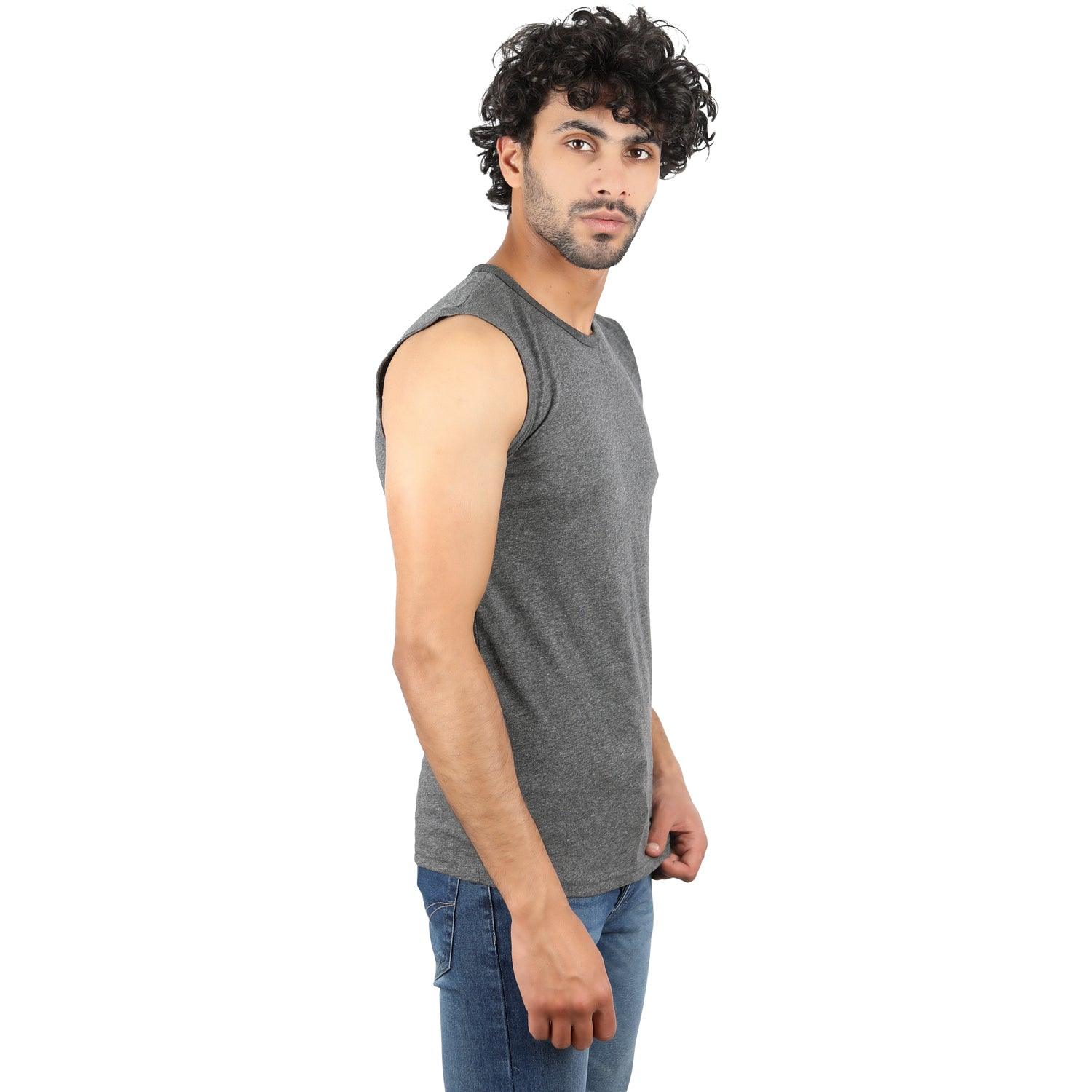 ACTIV MEN'S PLAIN TANKTOP - CHARCOAL TN22-40154 Activ Abou Alaa