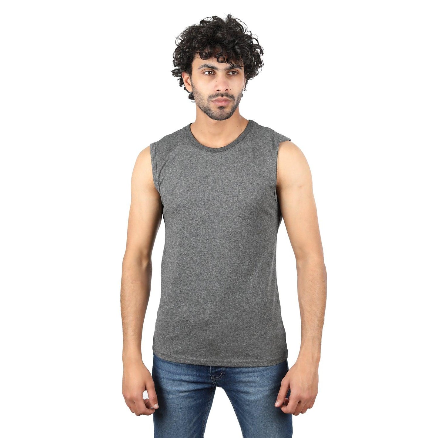 ACTIV MEN'S PLAIN TANKTOP - CHARCOAL TN22-40154 Activ Abou Alaa