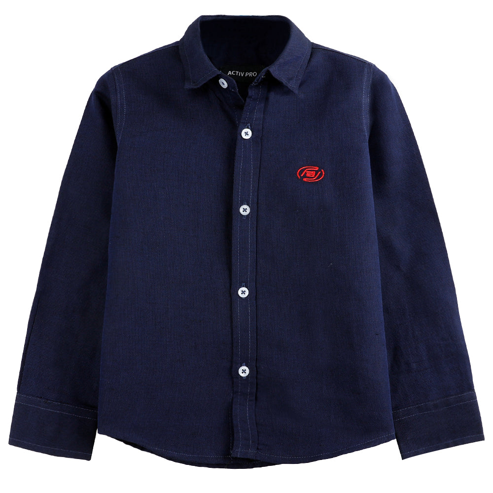 ACTIV OXFORD L.S SHIRT - D.NAVY SHSS24-9006 Activ Abou Alaa