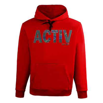 ACTIV PRINT HOODIE SWEATSHIRT - BURGUNDY SWFW24-86764 Activ Abou Alaa