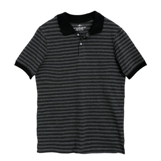 ACTIV STRIPPED CASUAL POLO - BLACK PSSS23-4018 Activ Abou Alaa