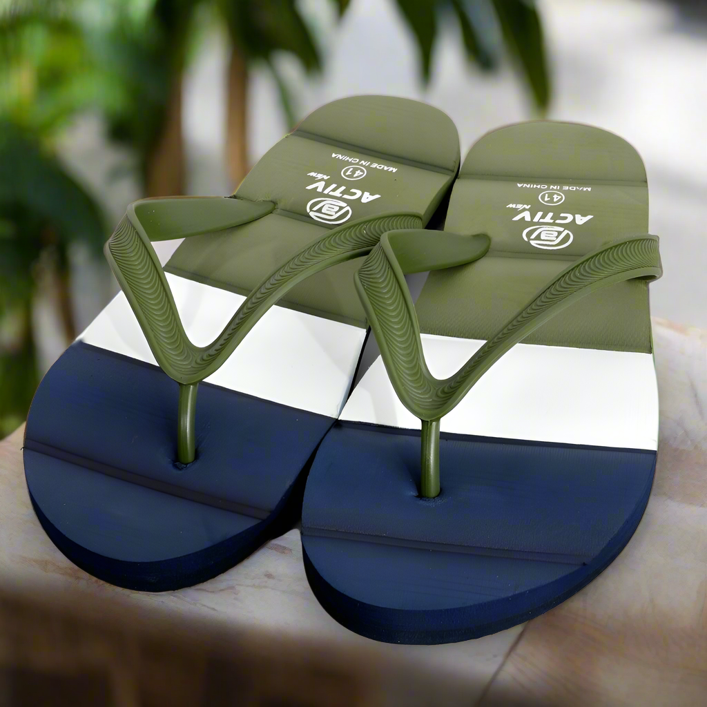 ACTIVNEW MEN'S FLIP FLOP - كاكي