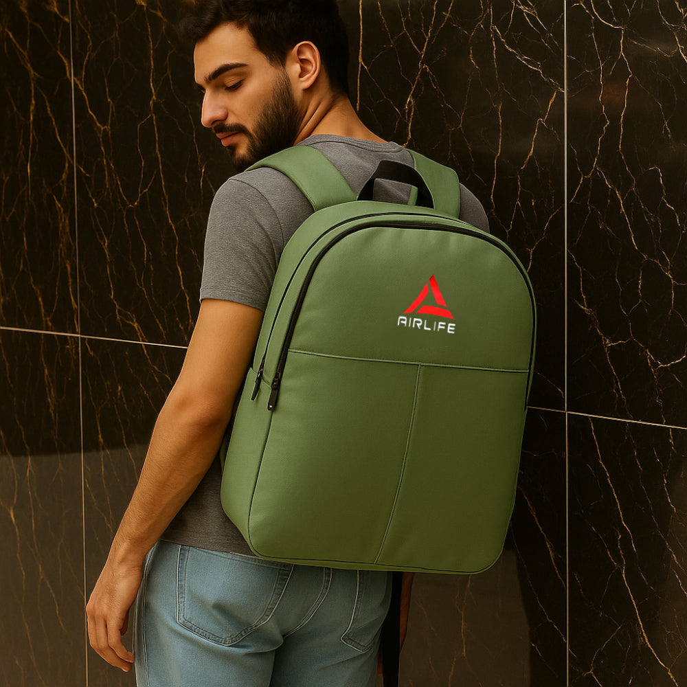 AIRLIFE 2-ZIPPER BACKPACK - OLIVE