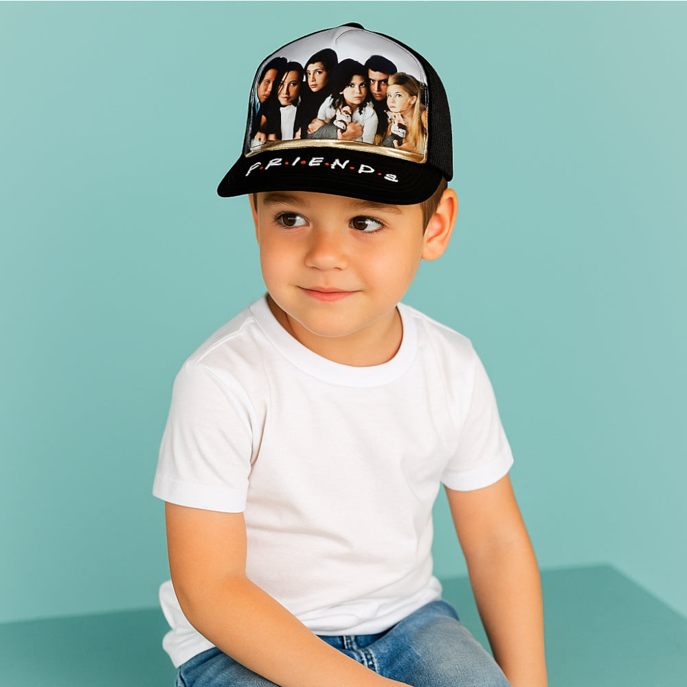 FRIENDS BOY'S SNAP CAP - BLACK