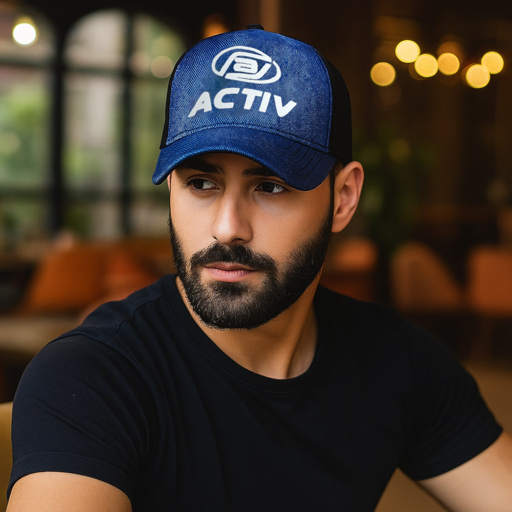 ACTIV MEN'S VELCRO CAP - BLACK