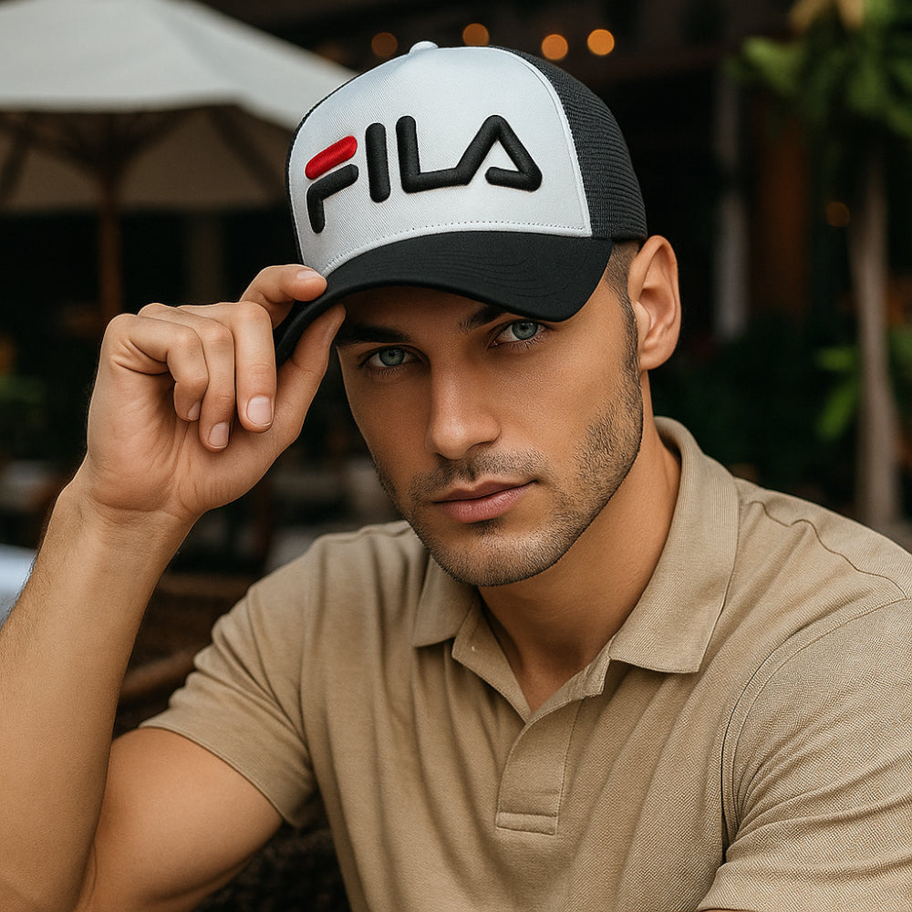 قبعة FILA للبالغين - باللون الأسود