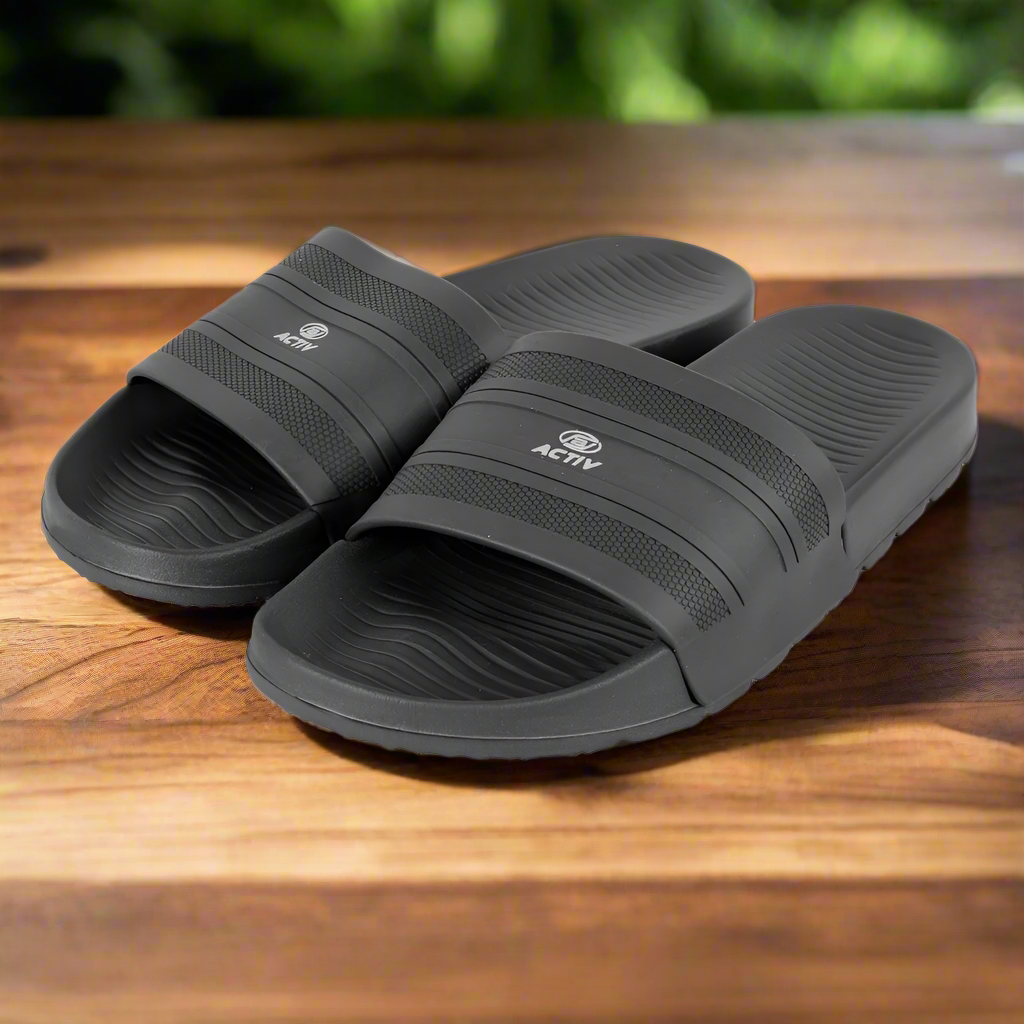 ACTIV SLIDE SLIPPER - BLACK