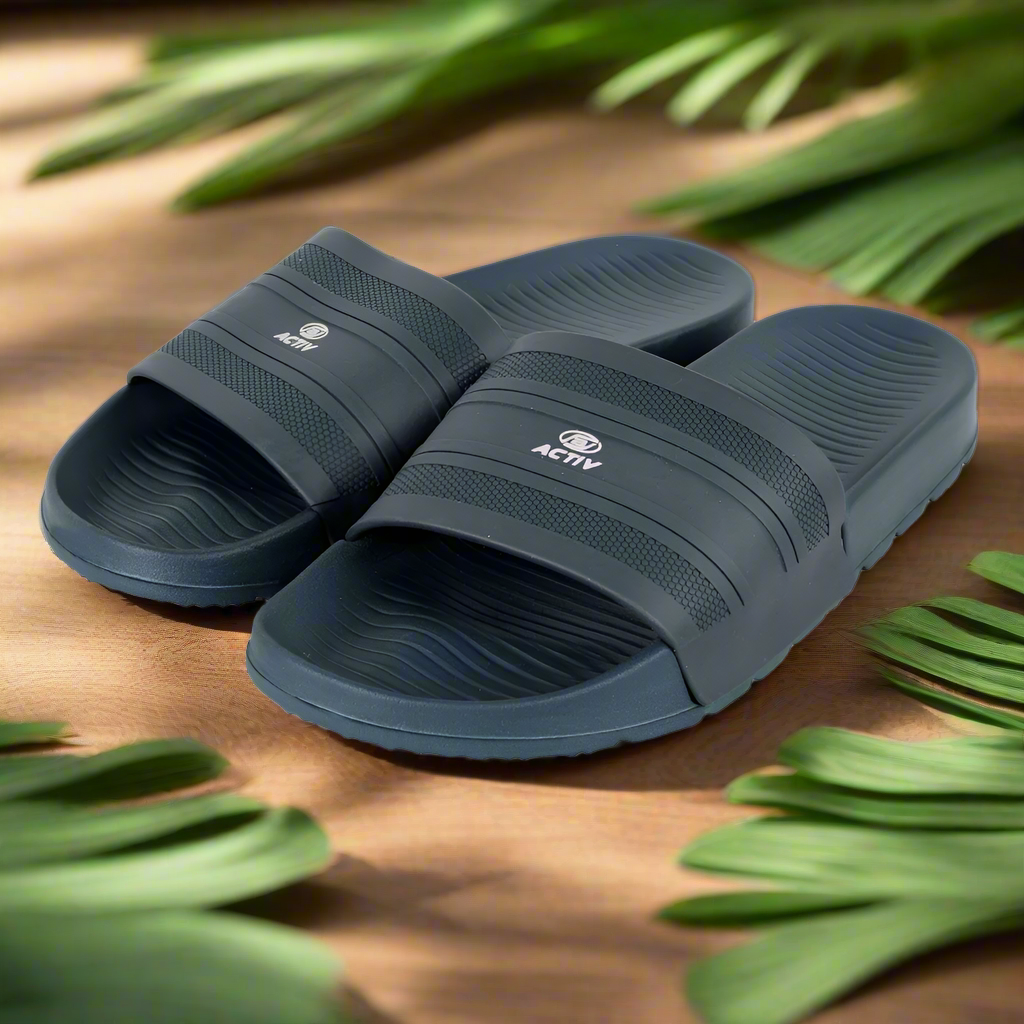 ACTIV SLIDE SLIPPER - NAVY