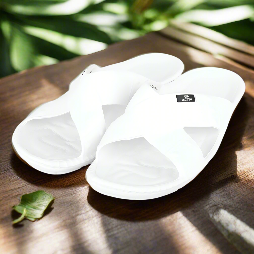 ACTIV SLIDE SLIPPER - WHITE - Activ Abou Alaa