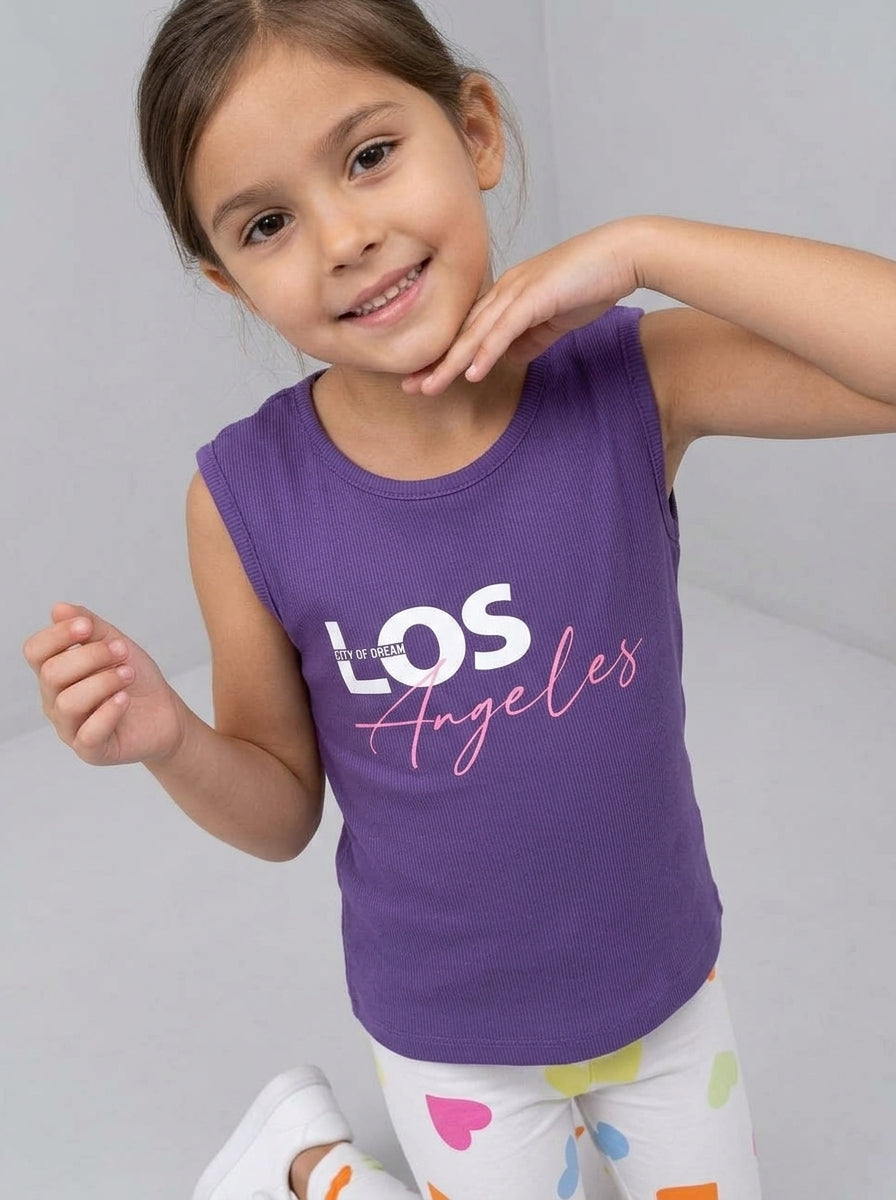 ACTIV CROP-TOP R.NECK T-SHIRT - PURPLE