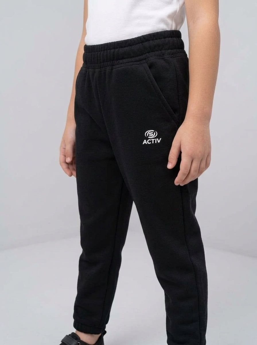 ACTIV BASIC CASUAL SWEATPANTS - BLACK
