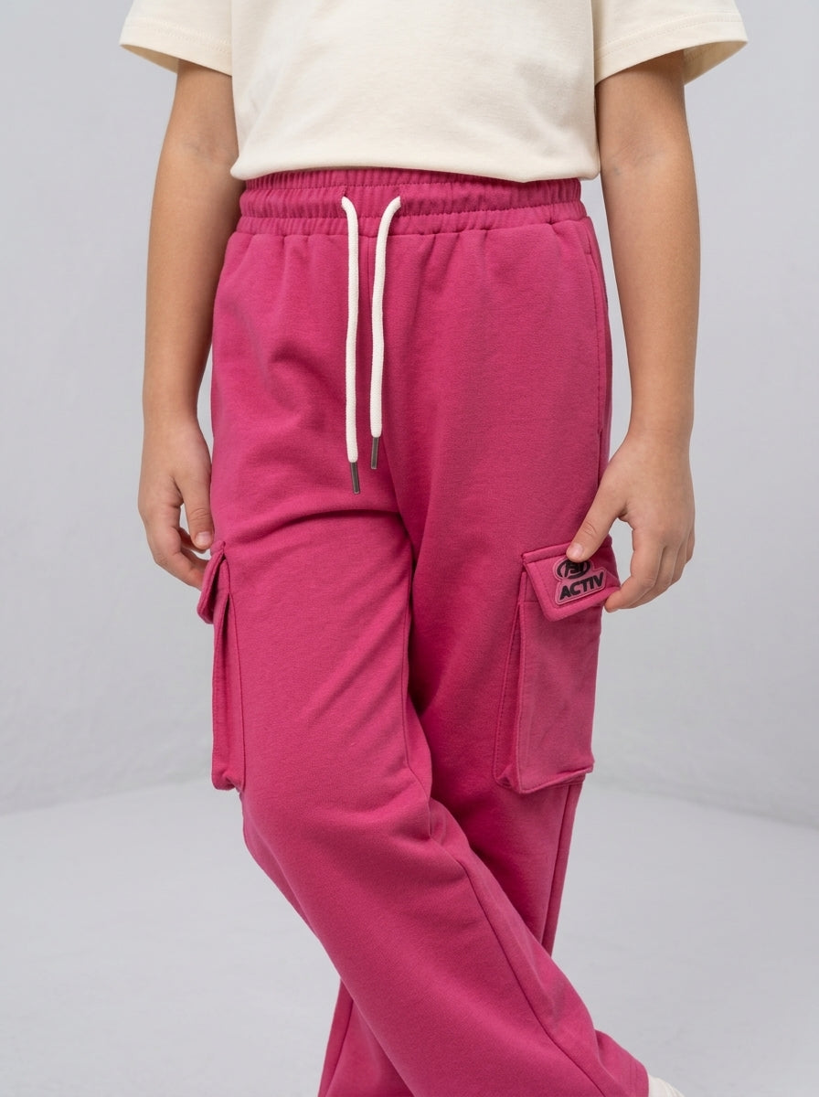 ACTIV BASIC BAGGY SWEATPANTS - FUCHSIA