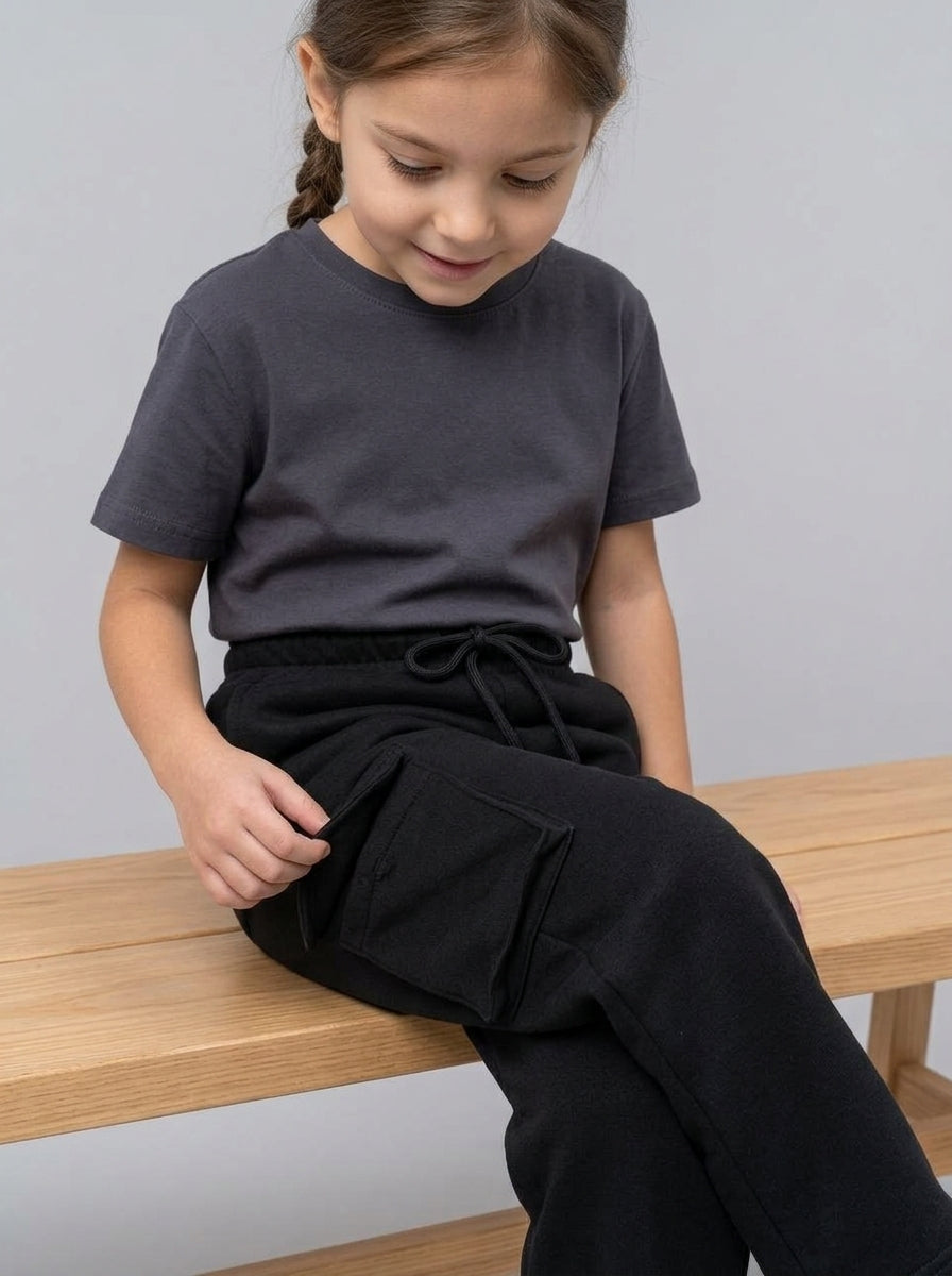 ACTIV BASIC BAGGY SWEATPANTS - BLACK